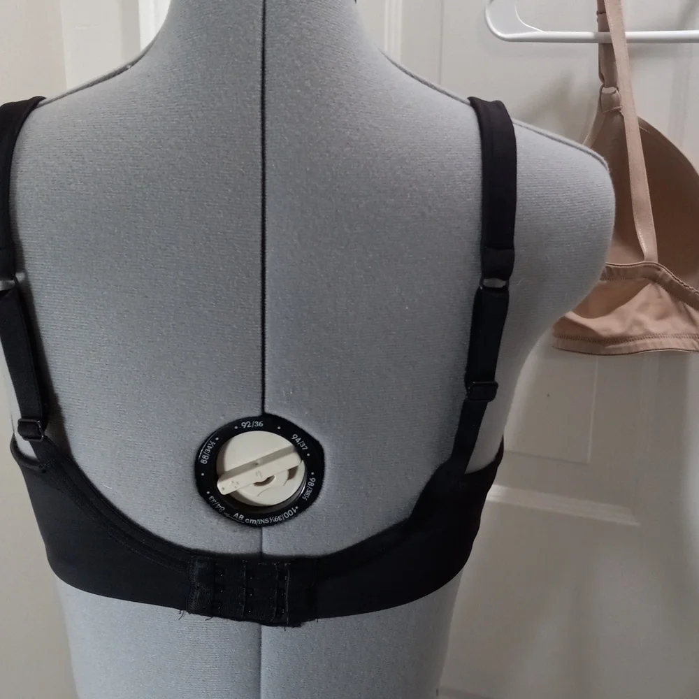2 Padded Bras Size 34 D One Black/ one Beige
